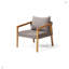 (Ensemble de 2) Fauteuils club d'extérieur en bois d'acacia avec coussins