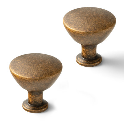 Modern Tapered Dome Cabinet Knob, Solid Metal Single‑Hole Drawer Knob for Kitchen Cabinets, Dressers and Vanity Furniture