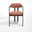 Ensemble de 2 chaises de salle à manger modernes rembourrées avec pieds en métal noir Boucle-801250823