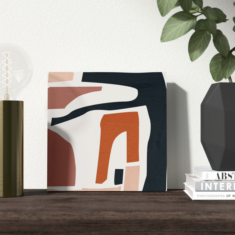 «Mid Century Shapes II» par Melissa Wang - reproduction, H 12 po x l 12 po, Toile tendue, Non