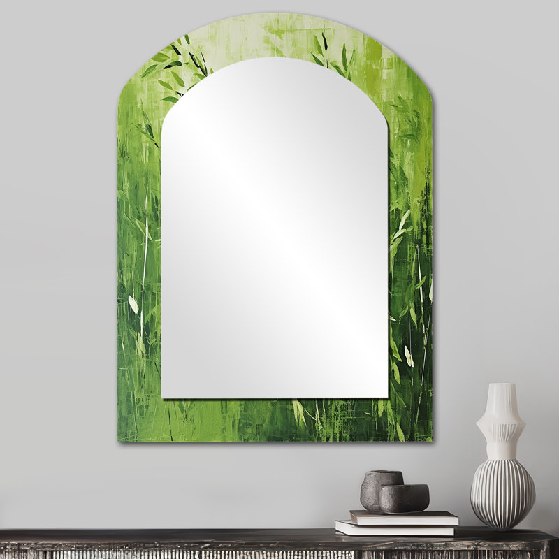 Kitchen Fennel Herbs Fantasy 3 - Miroir décoratif arqué Herbs, 34 po x 25 po