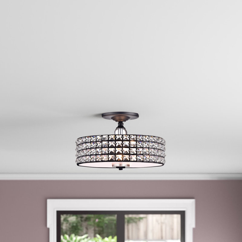 Mahtomedi Semi Flush Mount, Coffee Black