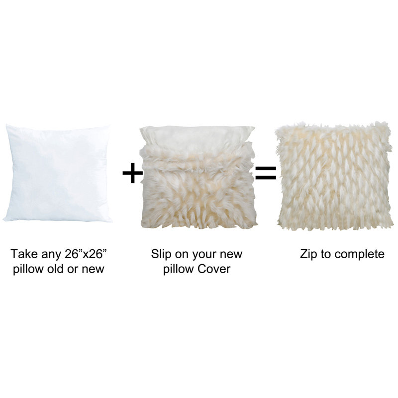 Square Euro Cushion Cover, Ivory