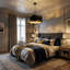 6-Light 24"W Matte Black Modern Drum Chandelier  With Iron Shade For  Bedroom Or Living Room
