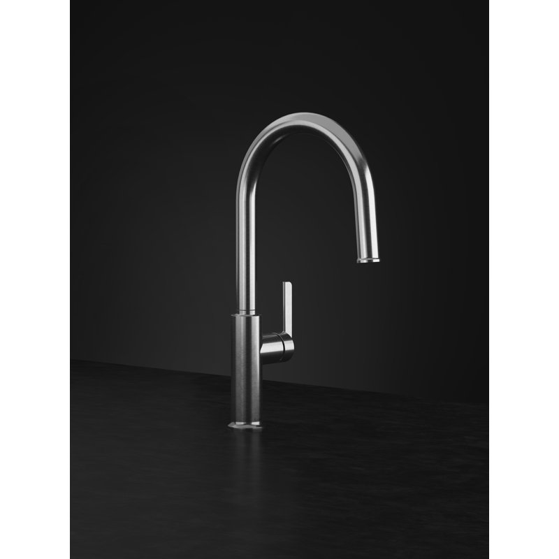 Authentica Pull-Down Kitchen Faucet With C-Spout, Satin Brass US4