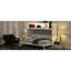 Lit double XL avec bureau, éclairage DEL et station de recharge. Blanc. Fabriqué en bois massif. Parfait pour un bureau à domicile ou une chambre d'amis élégante. Couleur blanche, port. Utilisation de la construction.