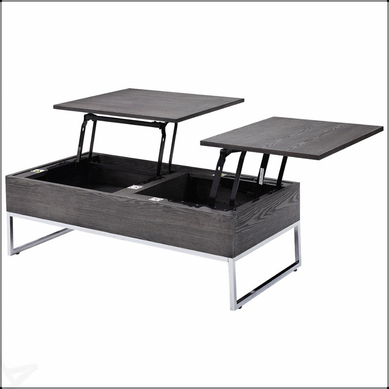 Table basse rectangulaire à plateau relevable avec rangement, parfaite pour la vie moderne et les espaces organisés