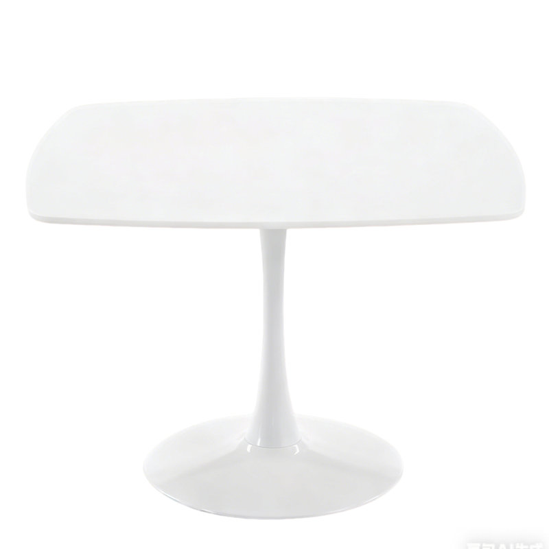 Dining Table For 4-6 People With Mdf Table Top, Pedestal Dining Table, End Table Leisure Coffee Table, 28" H x 42" L x 42" W