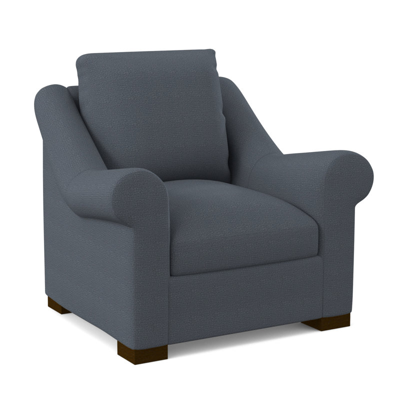 Canyon Armchair, American Walnut, Filigree Ivory 100% Polyester