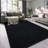 Rectangle Mardena Solid Color Machine Tufted Shag Microfiber Area Rug in Black-466226333