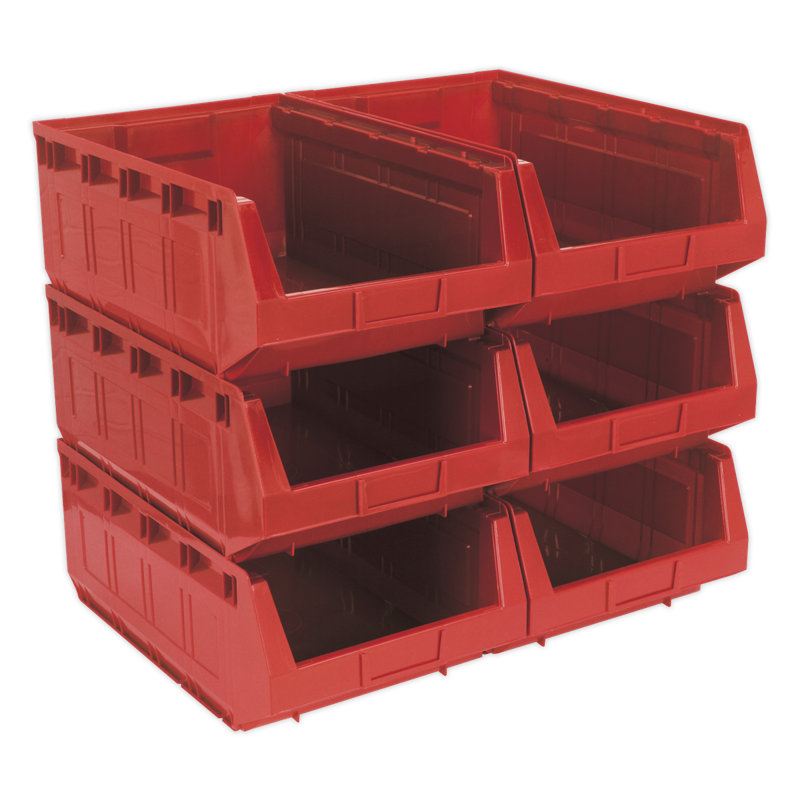 Rebrilliant Plastic Decorative Bin, Red