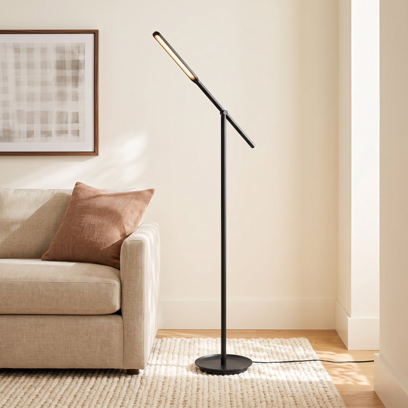 Dris 54'' LED Task Floor Lamp, Black