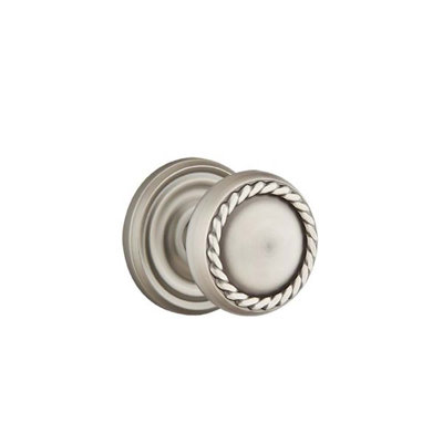 Ensemble de boutons de passage Emtek avec rosette régulière et bouton de corde