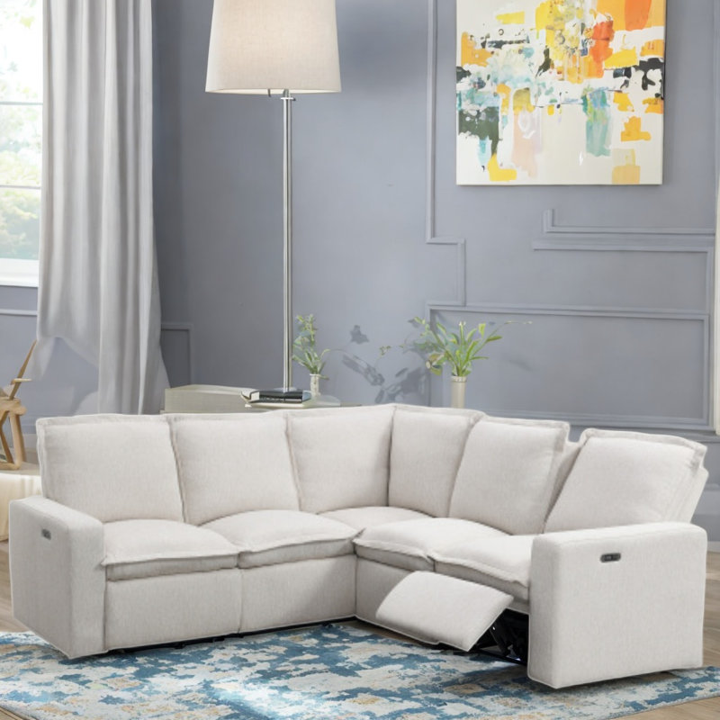 Fauteuil inclinable électrique Jeromey, Beige