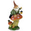 Statue de gnome de jardin avec la lampe Tesla
