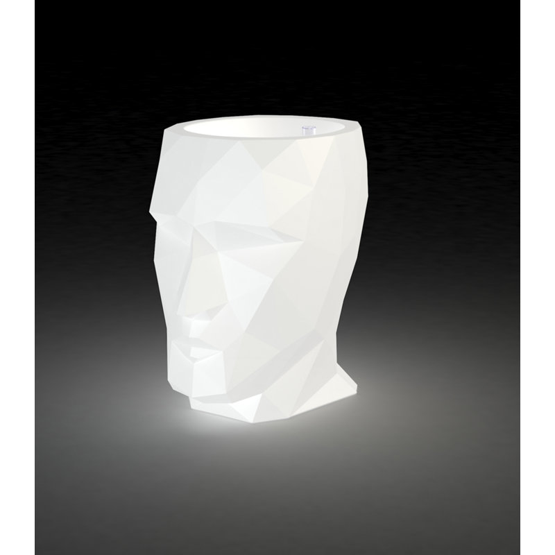 Adan Resin Statue Planter, Ice, 39.25" H x 37.75" W x 27.5" D
