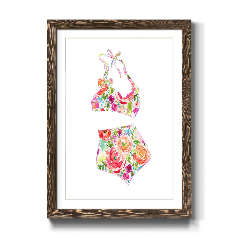 Petite Botanical II - Cadre photo, reproduction d'art sur papier, H 31,5 po x l 23,5 po x P 1,5 po, Noyer