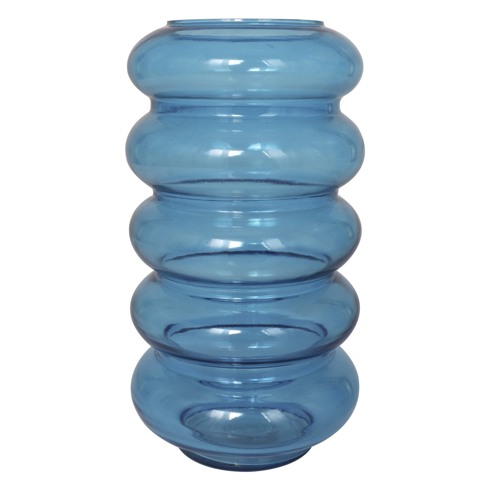 Glass Table Vase, Blue
