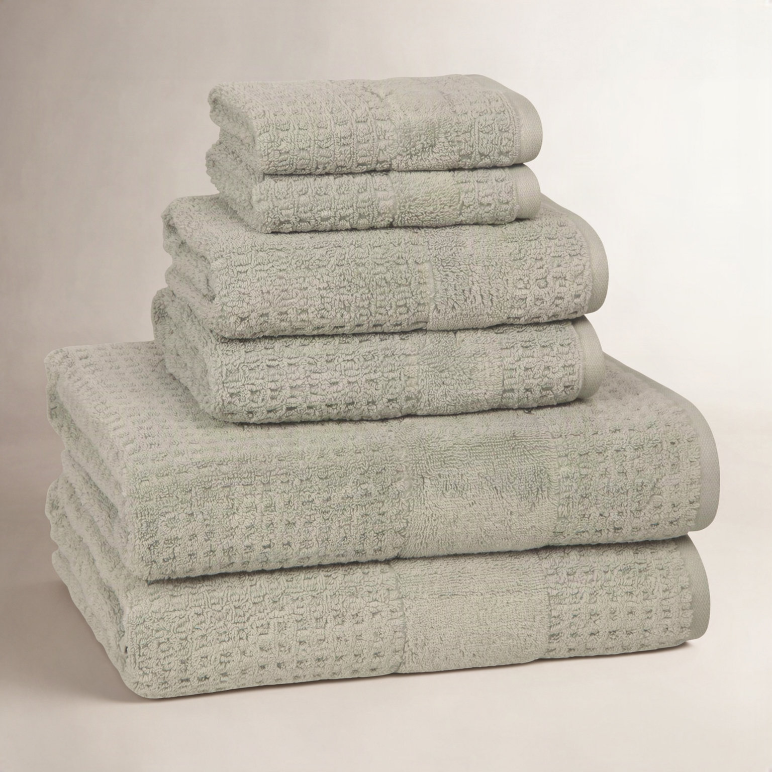 Devon 6-Piece Turkish Cotton Towel Set, Misty Sage