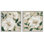 Ensemble de 2 giclées encadrées Serene White Blossoms & Foliage, design par Nan