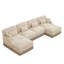 Canapé confortable en U à imprimé léopard en chenille, bord à pampille délicat, repose-pieds mobiles, style moderne, dossier et siège ergonomiques, assemblage facile, siège profond-1890927970-1890927968