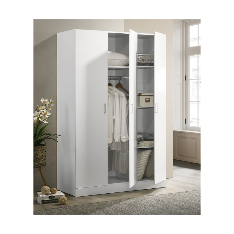 Armoire-penderie 3 portes l 46 po Donato avec tablettes de rangement et tringle