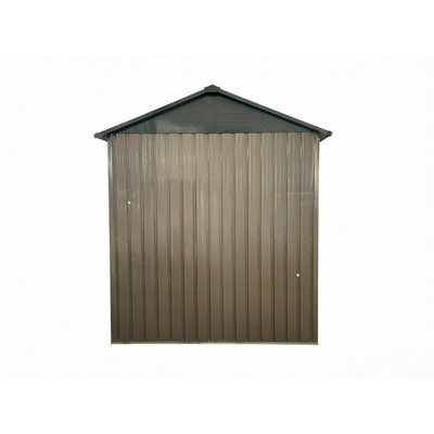 Remise de rangement extérieure en acier galvanisé 8 * 6 pi avec porte coulissante