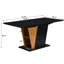 Table extensible 60,43 pouces moderne en bois avec rangement. Base en métal, plateau de table réglable pour le bureau et la maison. Fabrication, différentes occasions