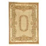 Handmade Silk and Wool Area Rug