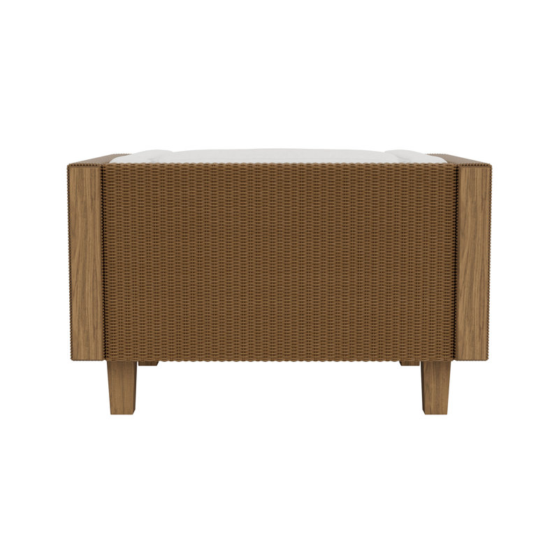Catalina Outdoor Teak Lounge Chair, Berkely Hall Green, Denim Blue