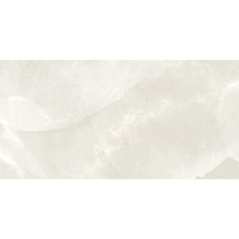 Geo Lush 12" x 24" White Glossy Porcelain Floor and Wall Tile, Glossy White