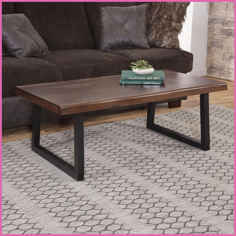 Table basse Rustic Live Edge Brown