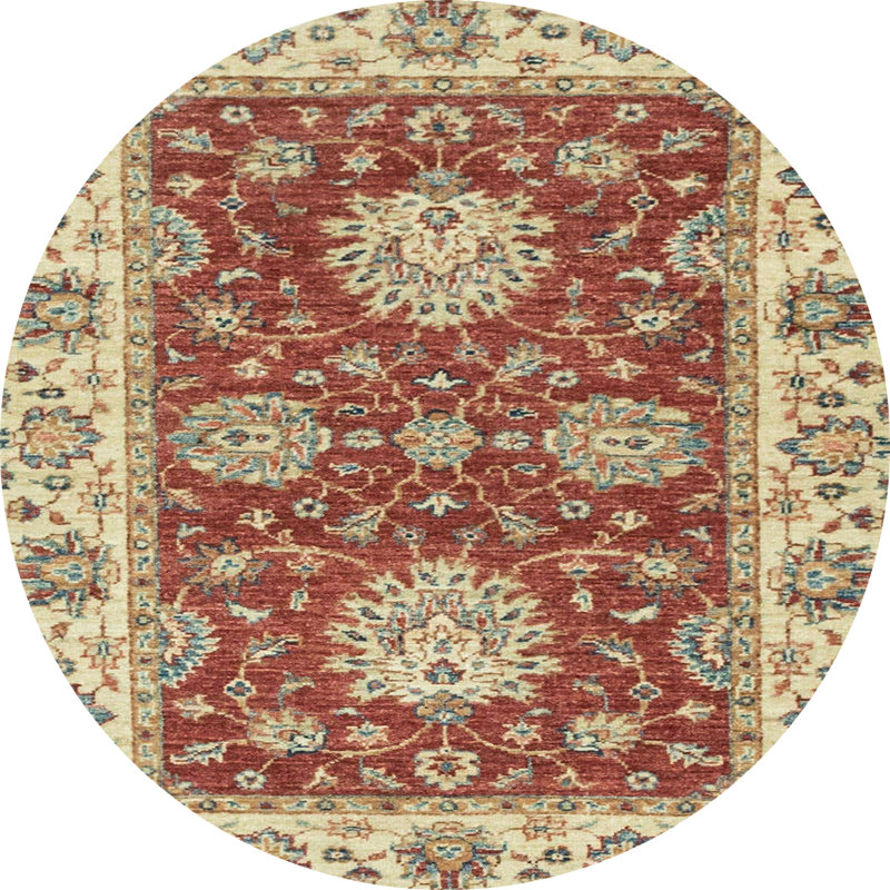 Tapis abstrait multicolore Abdalkhalq, Rond 4 pi