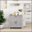 Buffet Farmhouse avec portes de grange, tablette réglable et tiroir pour un rangement polyvalent et un charme rustique