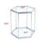 Table de bout en verre, table d'intérieur, table de chevet, table de chevet avec cadre en acier inoxydable-1604317686