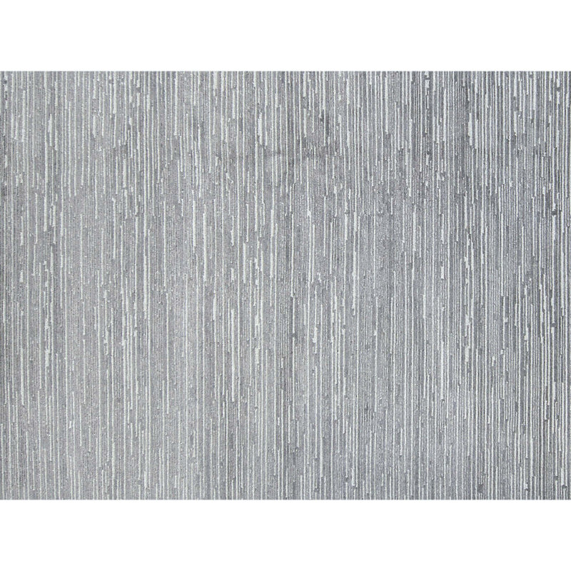 Tapis argent noué à la main de haute qualité, Rectangulaire 8 pi x 10 pi