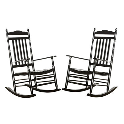 Outdoor Rocking Solid Wood Chair by B&Z