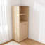 Bureau extensible - Tablettes de rangement, roulettes - Burlywood