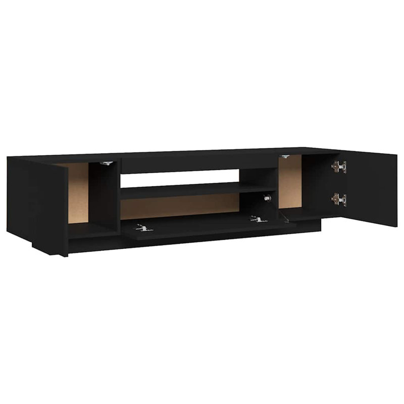Laborde TV Cabinet with LED Lights, Black