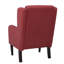 Quilted Upholstered Wingback Chair with Solid + Manufactured Wood Legs-70169738