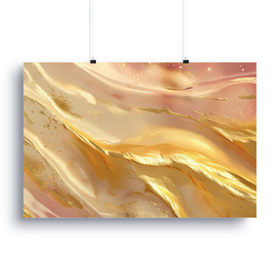 Abstract Gold Alisina, Modern Canvas Art, Elegant Home Decor, Wrapped Canvas Prints, Contemporary Art, Large Alisina