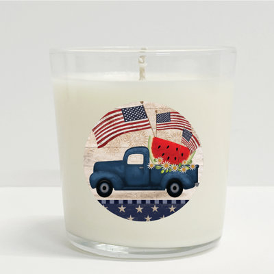 Celebrate 250 Truck Blue Patriotic 10 oz Citronella Soy Wax Candle