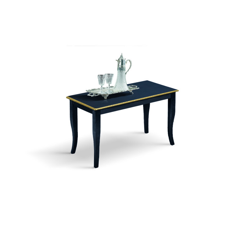 Diodorus Four Leg Coffee Table, 46cm H x 77cm W x 43cm D, Black