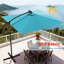 Parasol de terrasse 8,2 pi à DEL: Protection contre le soleil et la pluie avec éclairage ambiant-236663231
