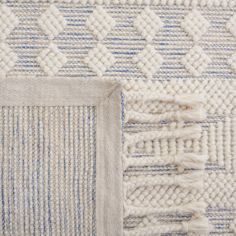 Natura Flat Weave Wool Geometric Rug, Rectangle 5' x 8'