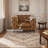 Brown Microfiber Sectional Chair