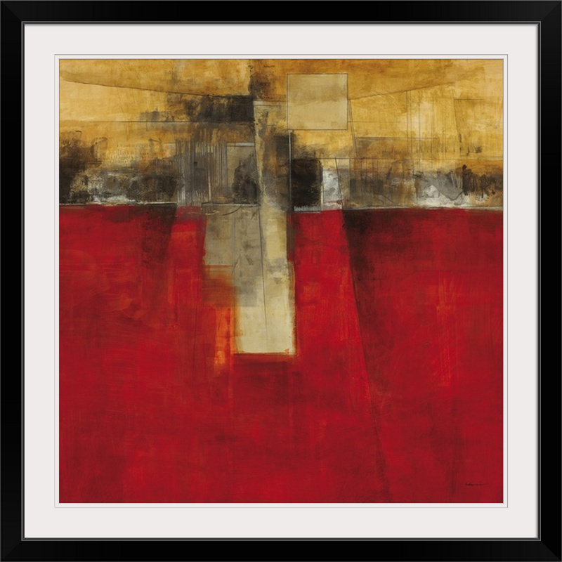 « iii » par cape edwin, reproduction d’art New Cities, H 38 po x l 38 po x P 1 po, Cadre noir