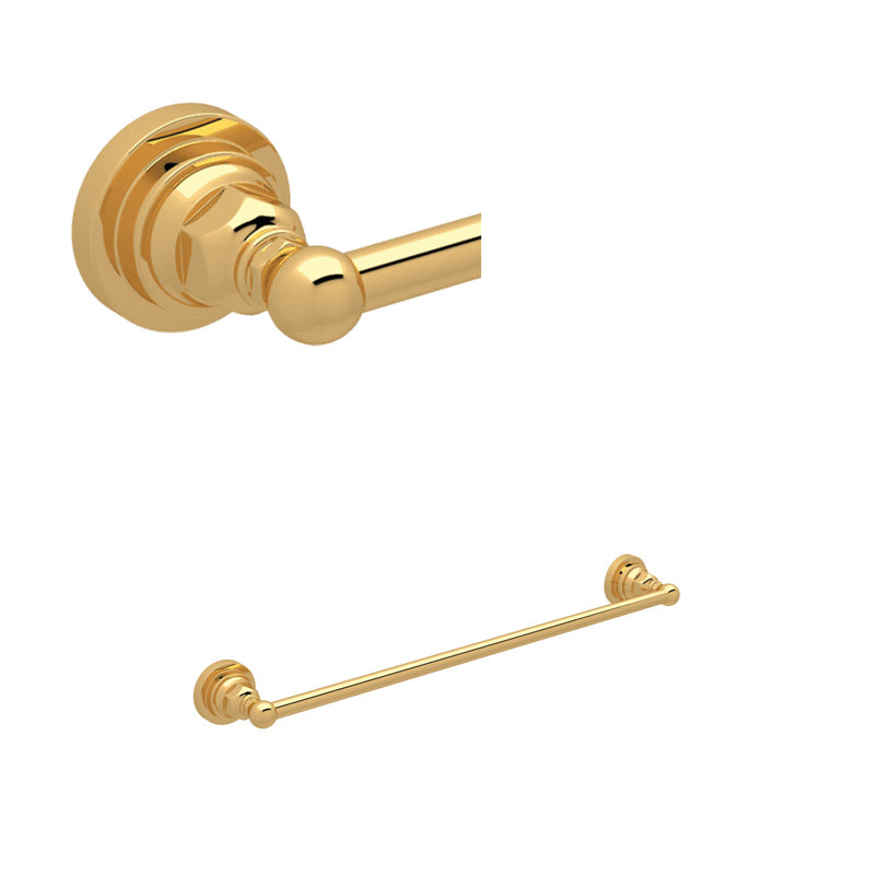 Country Bath 24" Towel Bar, 2.5" H x 20.5" L x 2.75" D, Italian Brass