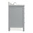 Cambridge 43'' Single Bathroom Vanity with Carrara Marble Top-2047582170
