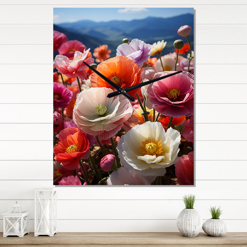 Fleurs sauvages - Horloges murales florales, Petit